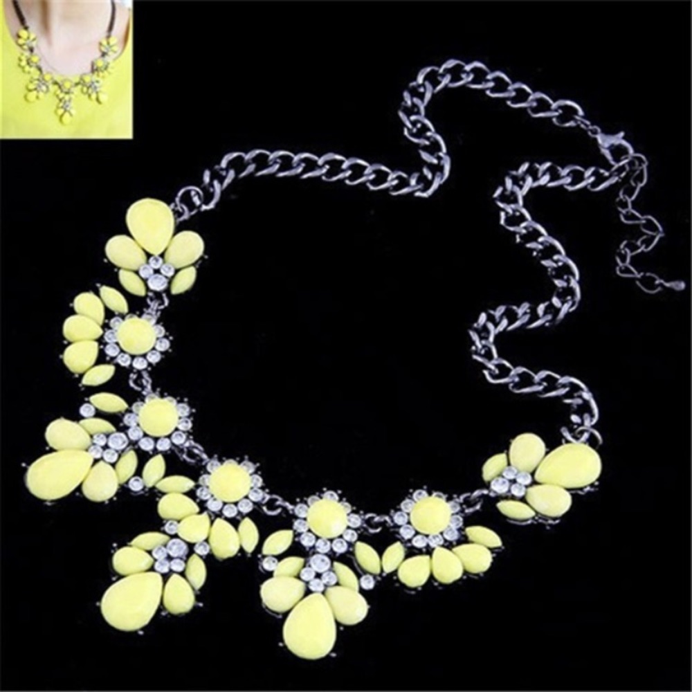 Yellow statement necklace